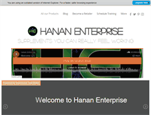 Tablet Screenshot of hananenterprise.com